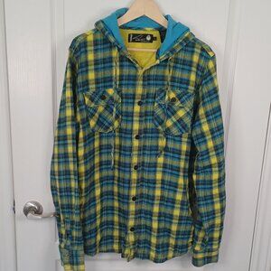 Nomis Hoodie Men's L Simon Chamberlain Skateboard Snowboard Checkered Vibrant